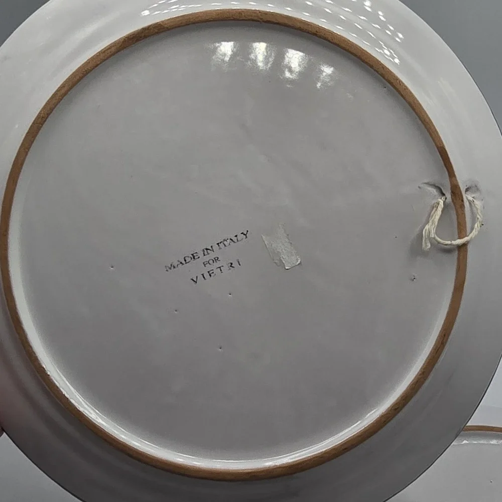 2 Vietri Rooster Dinner Plate Italy 10.75